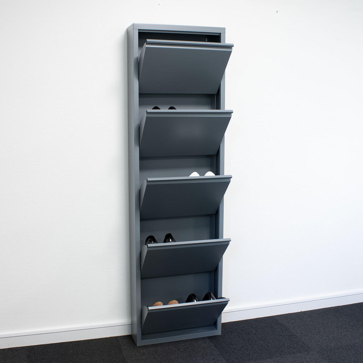 SCHUHKIPPER grau - Grau, Holzwerkstoff (150/173/16cm) - ebuy24