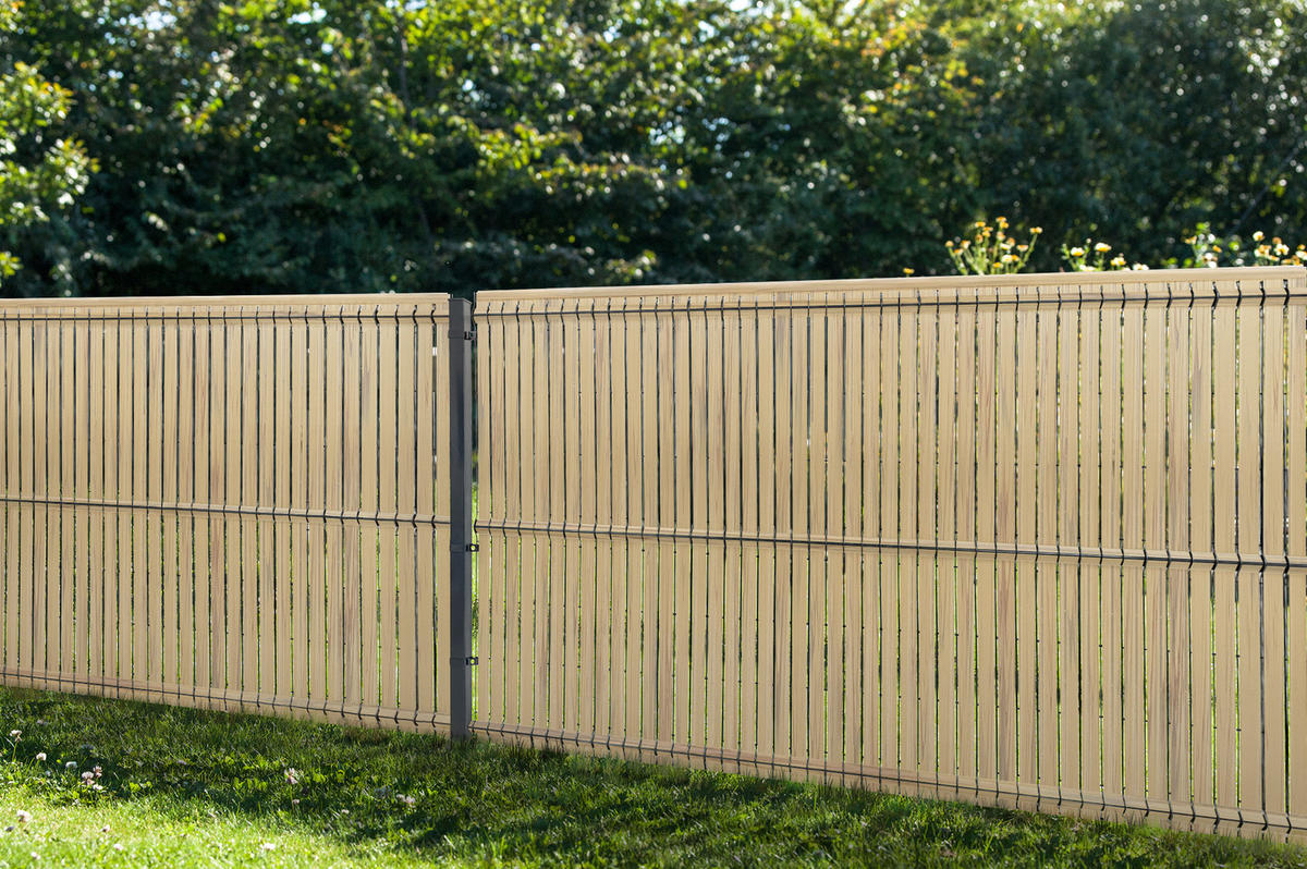 PVC-SICHTSCHUTZLAMELLEN-STEIF-SET Cinto beige 4m H.150cm - Mit clips und Endprofil - Beige, Kunststoff (400/153cm) - Casanoov