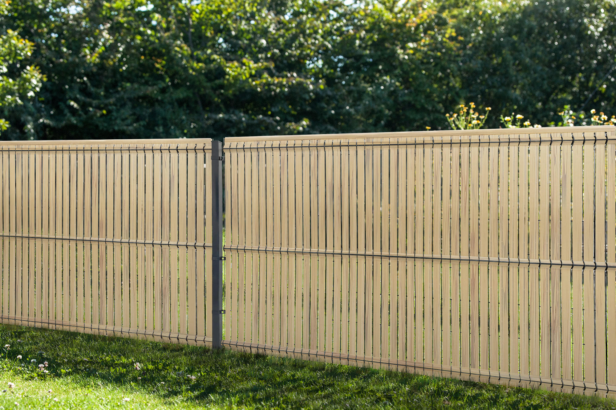 Thumbnail - Casanoov Pvc-Sichtschutzlamellen-Steif-Set, Beige, Kunststoff, Rechteckig, 200x173 cm, Sonnen- & Sichtschutz, Sichtschut...