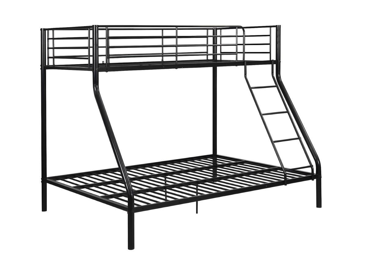ETAGENBETT - 90 & 140 x 190 cm - Stahl - Schwarz - ELEVATIO IV - Schwarz, Metall - Vente-Unique