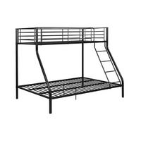 ETAGENBETT - 90 & 140 x 190 cm - Stahl - Schwarz - ELEVATIO IV - Schwarz, Metall - Vente-Unique