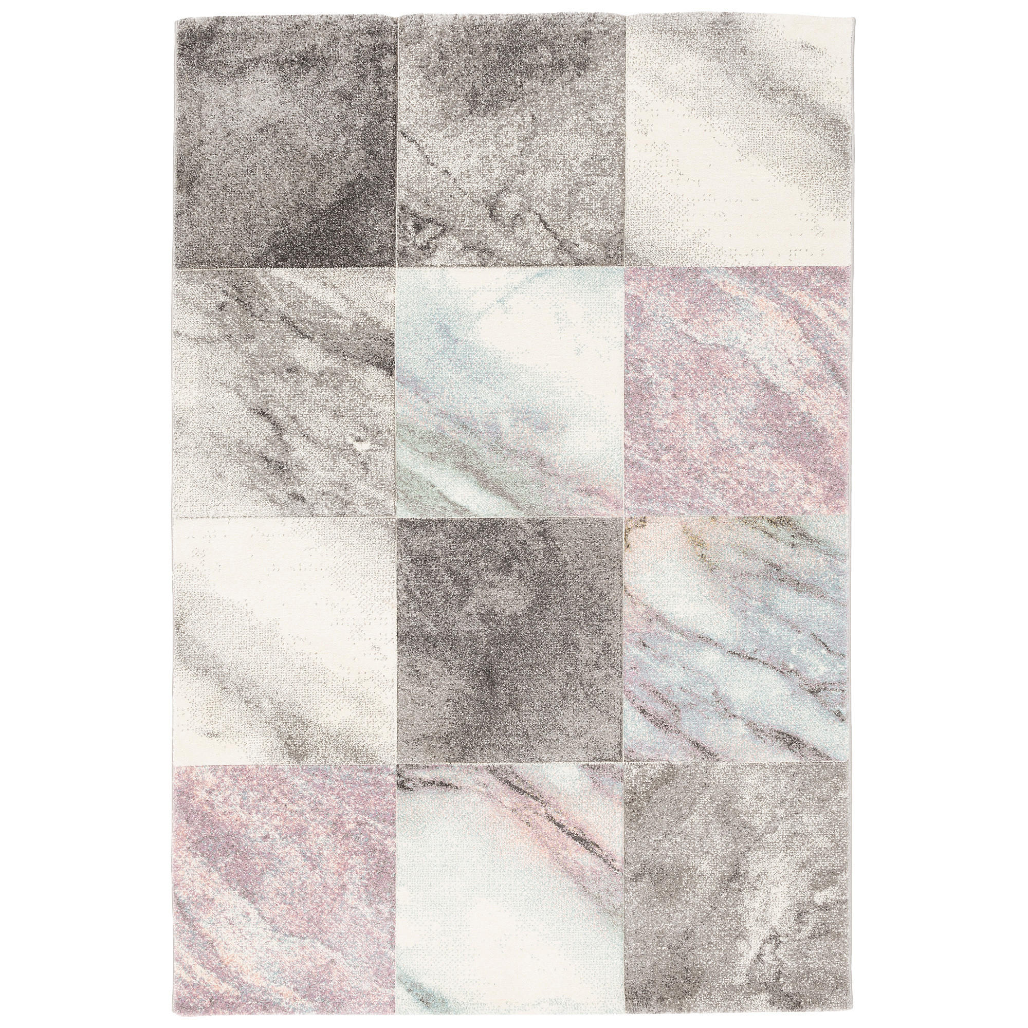 DESIGNER TEPPICH MAUI PASTELL MARMOR OPTIK - Rosa/Grau, Textil (200/290cm) - Pergamon