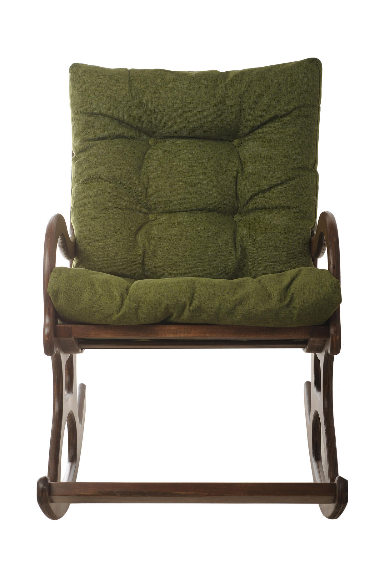 SCHAUKELSTUHL PFOENIX mit Holzgestell - Grün, Holz (65/100/105cm) - Stuhlmann