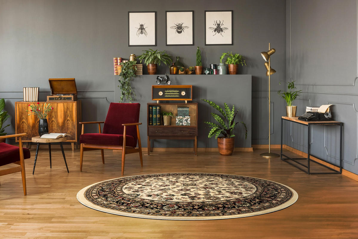 TEPPICH Royal 150 cm - Braun, Textil (150/150cm) - rugsX