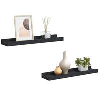 BILDERLEISTEN 2Er Set Schwarz 40/9/3 Cm Mdf - Schwarz, Holzwerkstoff (9/3/40cm) - vidaXL