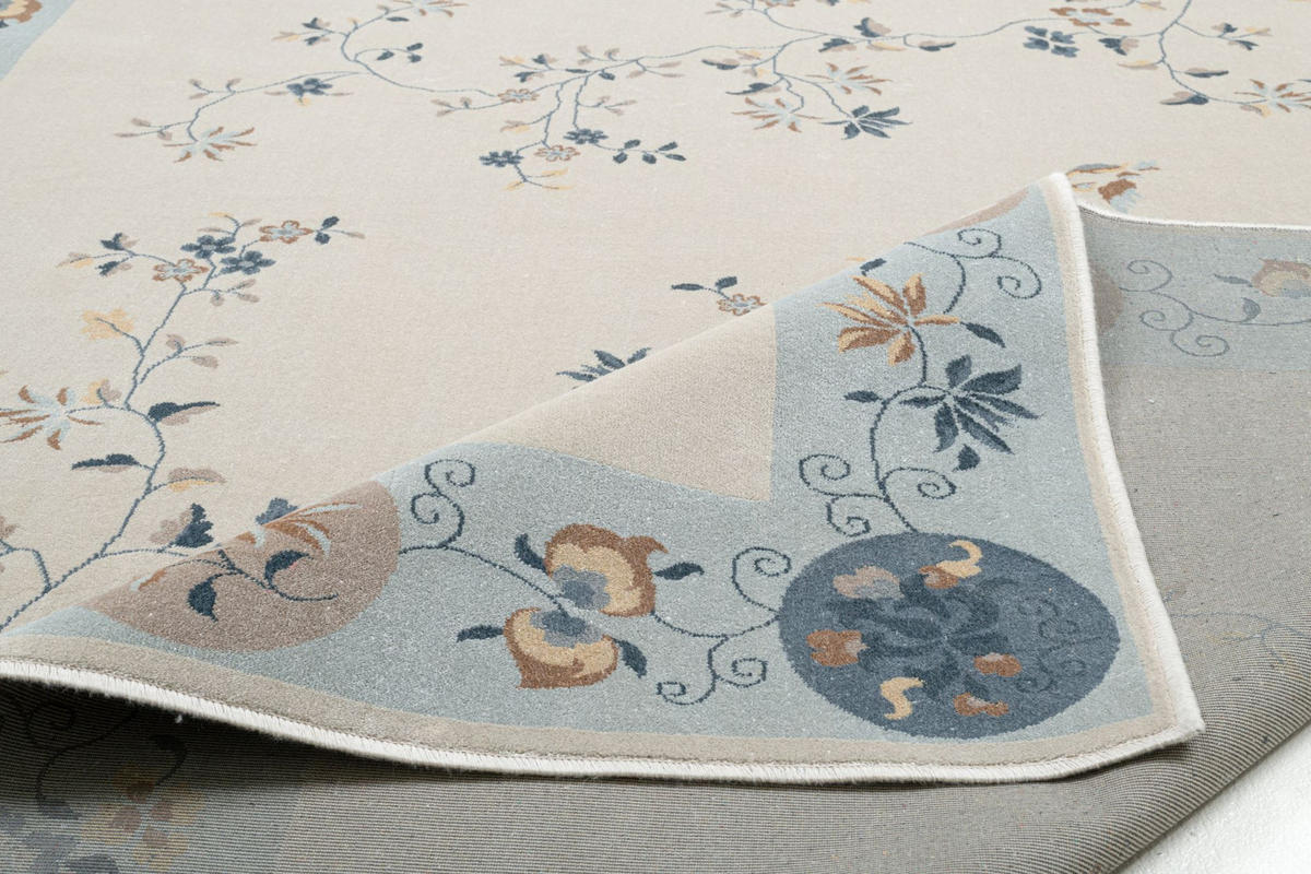 FLACHWEBETEPPICH Cherina 60x120 cm - Hellblau, Textil (60/120cm) - Gino Falcone