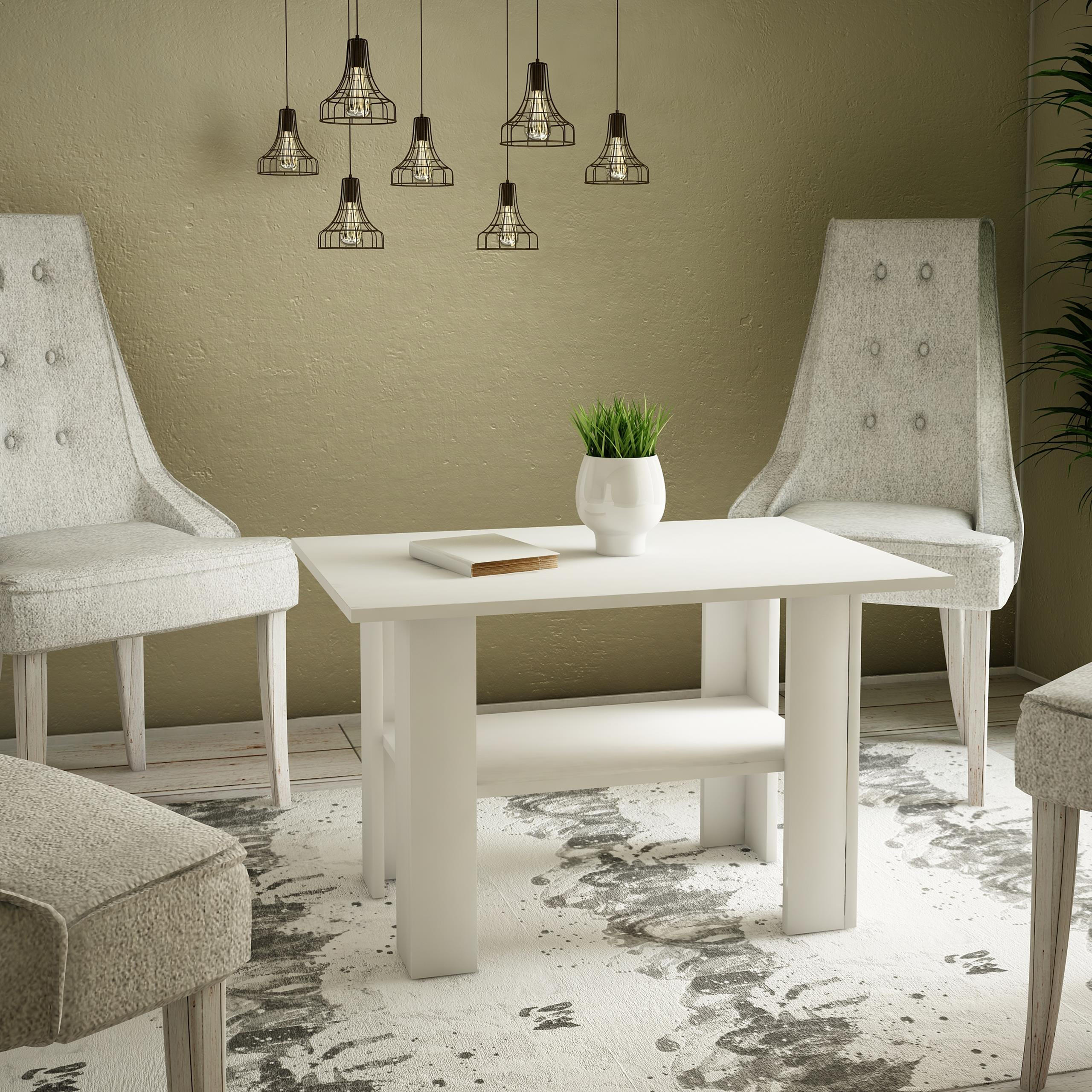 COUCHTISCH Ł1 Weiß 87/60/55 cm - Weiß, Holzwerkstoff (60/87/55cm) - Matkam Möbel