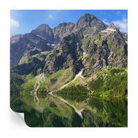 FOTOTAPETE 250x250 cm - Malerische Berge - Blau, Textil (250/250cm) - Wallfluent