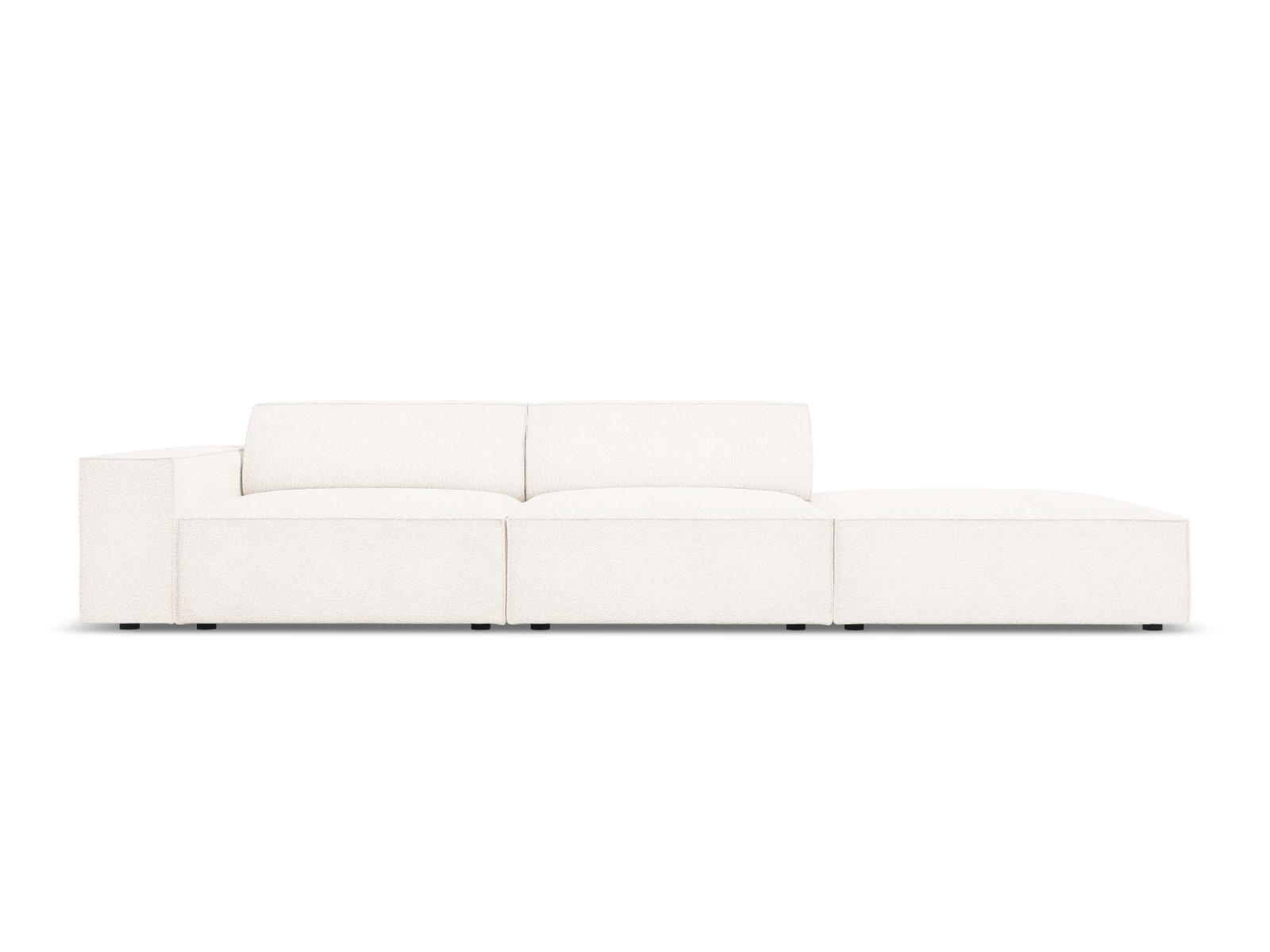 RECHTES-SOFA Jodie aus Boucle beige 3 Sitzplätze - Beige, Textil (102/70/262cm) - Micadoni