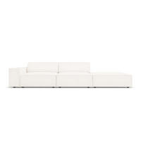 RECHTES-SOFA Jodie aus Boucle beige 3 Sitzplätze - Beige, Textil (102/70/262cm) - Micadoni
