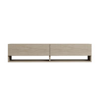 TV-MÖBEL mit 2 klapptüren travertin-dekor arges 141/30/31 cm - Beige, Holzwerkstoff (35/31/30cm) - Calicosy