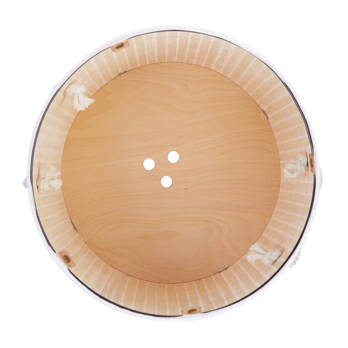 WÄSCHEKORB - Weiß, Holz/Textil (41/65/41cm) - Relaxdays