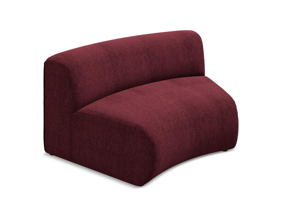 SOFAELEMENT Chenille Stoff Rot - Rot/Weinrot, Kunststoff/Textil (147/70/89cm) - Makamii