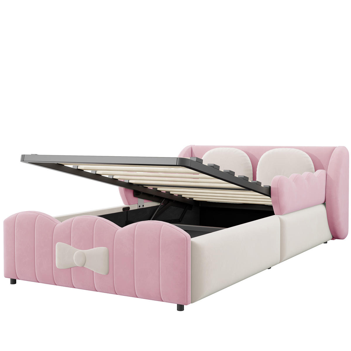 KINDERBETT 90/200 cm Rosa - Pink, Textil