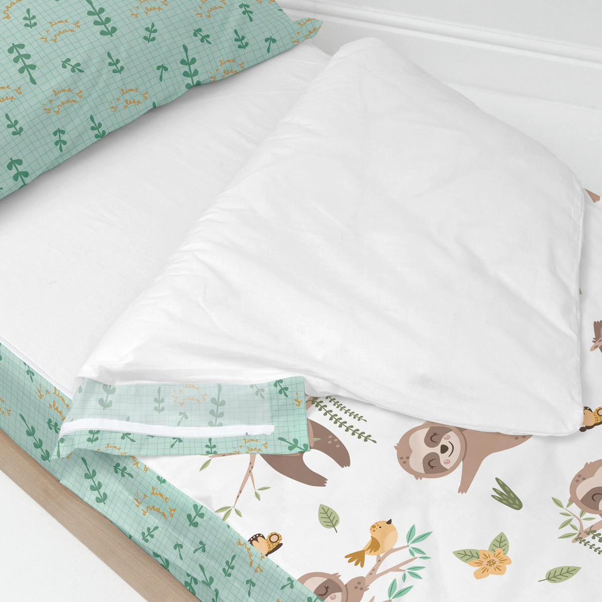 KINDER schlafsack Happy sloth 105x200 cm Ohne füllung - Multicolor, Textil (105/200cm) - Happy Friday