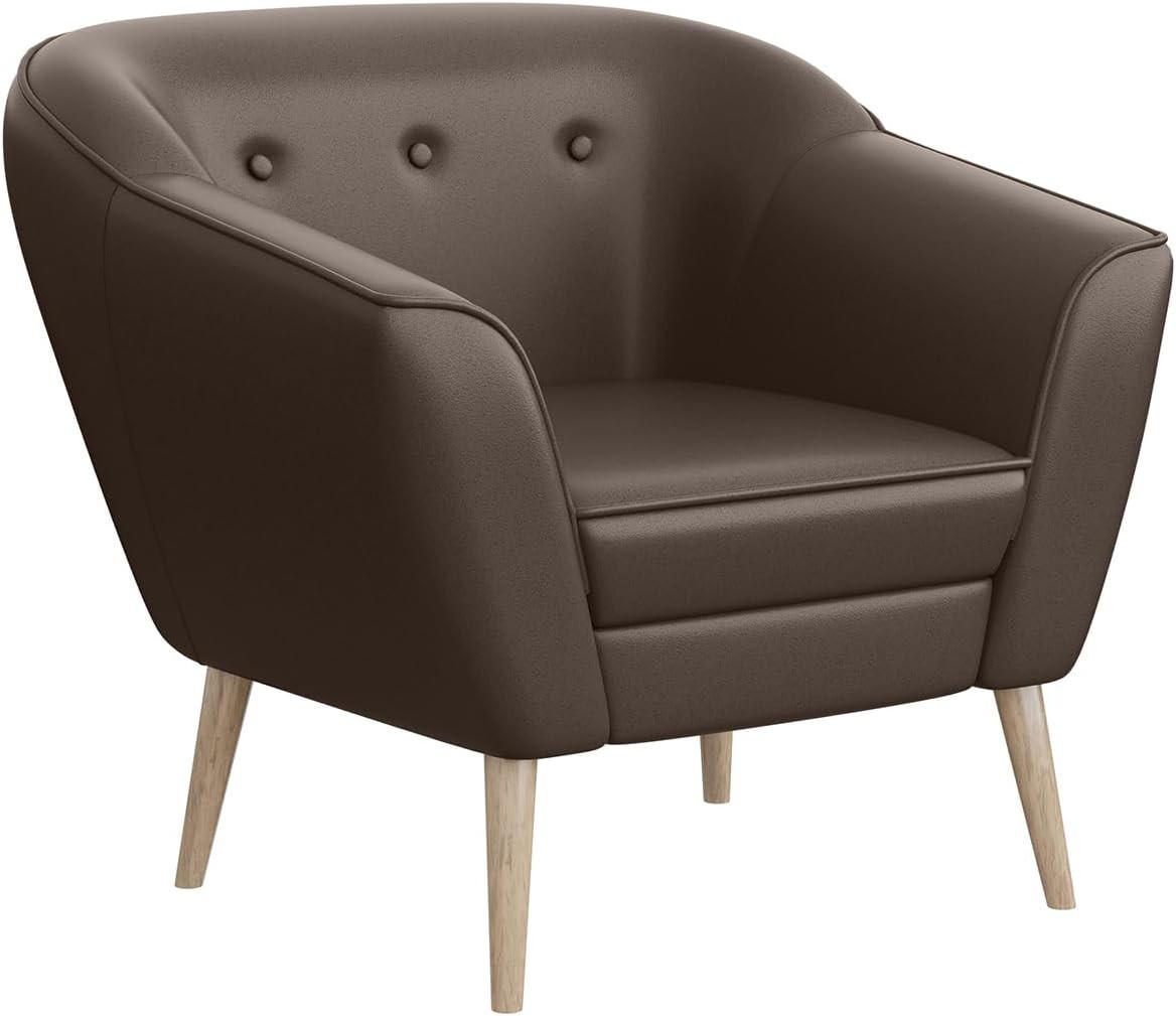 SESSEL Doris - Buchefarben/Braun, Holzwerkstoff/Buchenholz (80/75/74cm) - Meblini