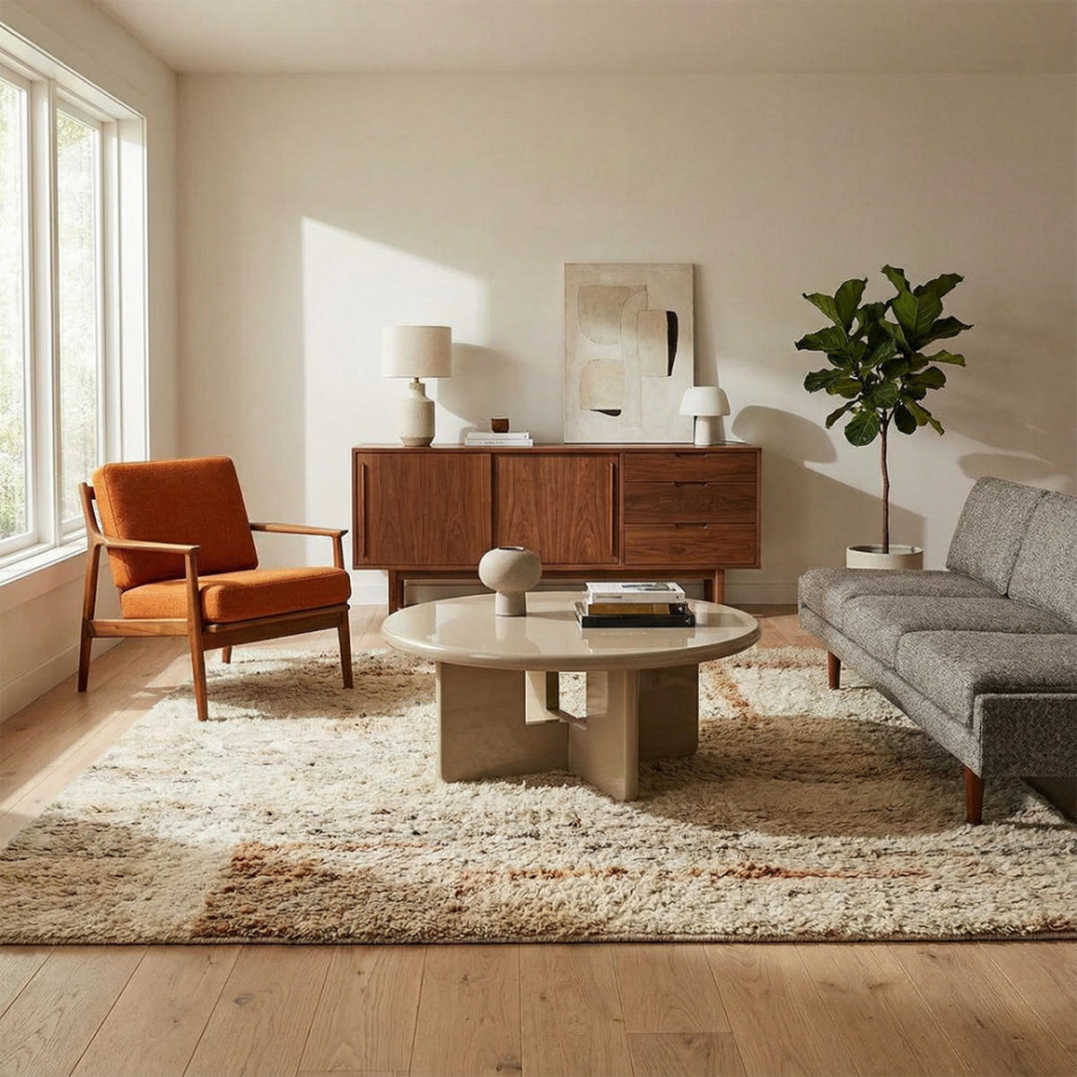 COUCHTISCH - Grau - Greige, Holz (80/80/32cm) - Drawer