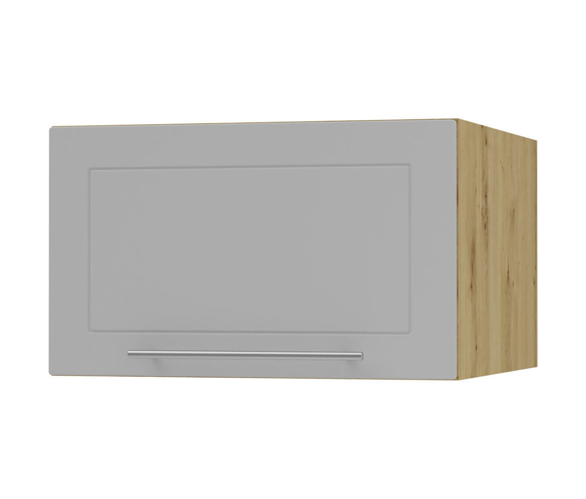 KLAPPHÄNGESCHRANK Kvantum W6B/60 Dust Grey Matt / Eiche Artisan Matt 60 / 59 / 36cm - Eiche Artisan/Grau, Holz/Holzwerkstoff (60/36/59cm) - Feldmann-Wohnen