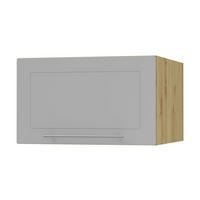 KLAPPHÄNGESCHRANK Kvantum W6B/50 Dust Grey Matt / Eiche Artisan Matt 50 / 59 / 36cm - Eiche Artisan/Grau, Holz/Holzwerkstoff (50/36/59cm) - Feldmann-Wohnen