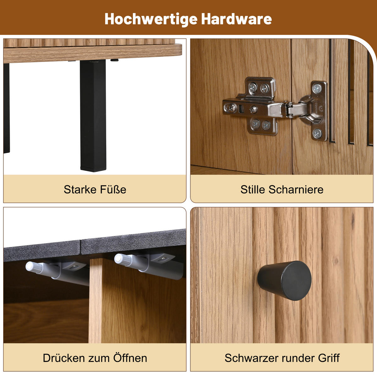 TV-SCHRANK 190cm Schiebetüren Gittertüren modern Stauraum - Eichefarben, Holzwerkstoff (35/45/190cm) - FLIEKS