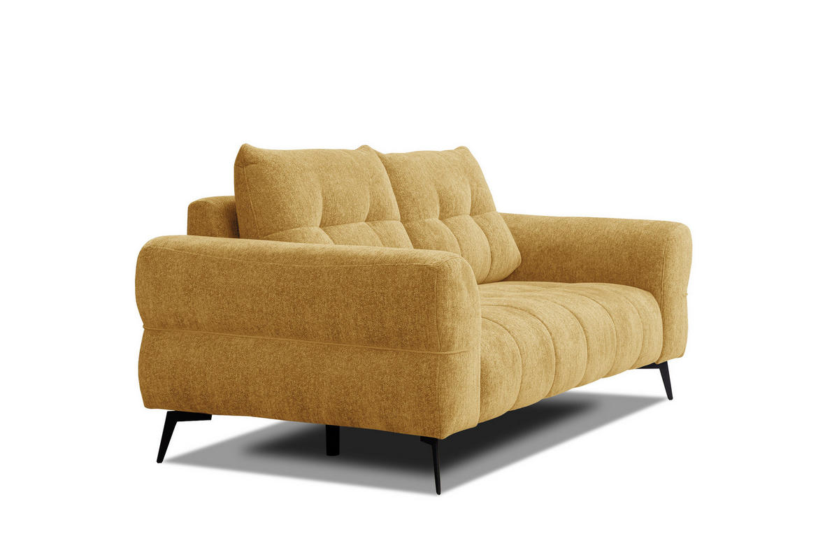 SOFA SALVINI 3-Sitzer, gelb - Gelb, Holz/Textil (237/88/99cm) - Courtois Laville