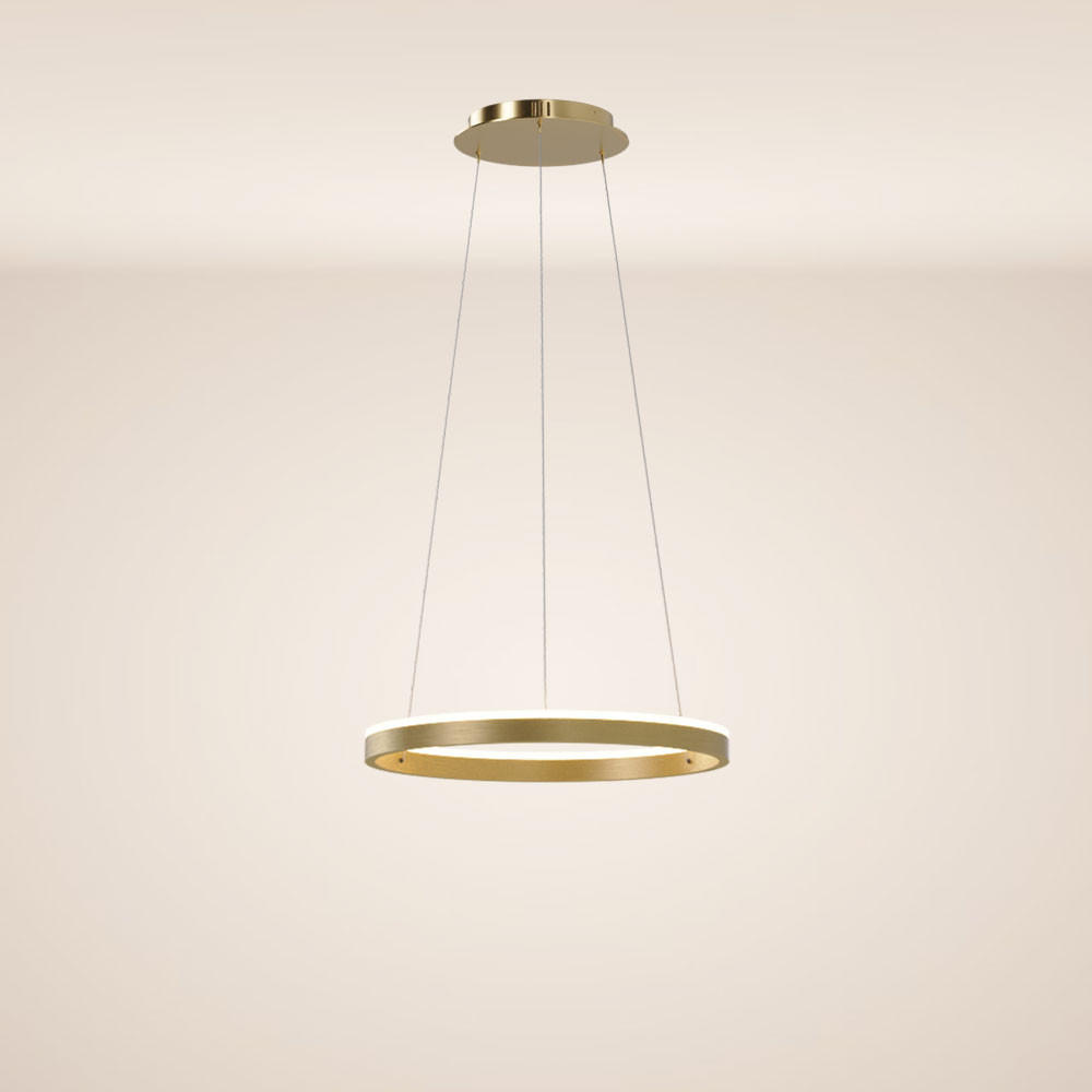 s.luce Led-Hängelampe Gold 40x3.3x40 cm