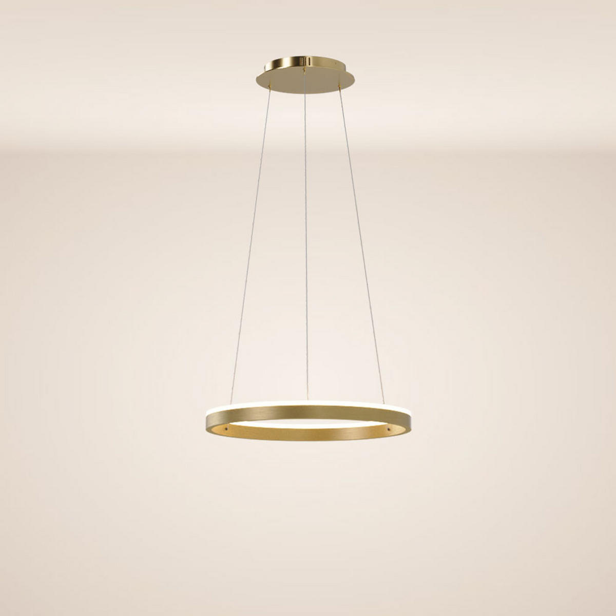 LED-HÄNGELAMPE Ring Gold Ø 40cm - Goldfarben, Metall (40/40/3.3cm) - s.luce