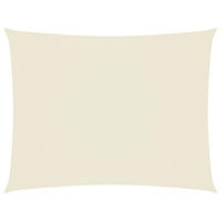SONNENSEGEL Oxford-Gewebe Rechteckig 4/6 M Creme - Creme, Textil (400/400cm) - vidaXL