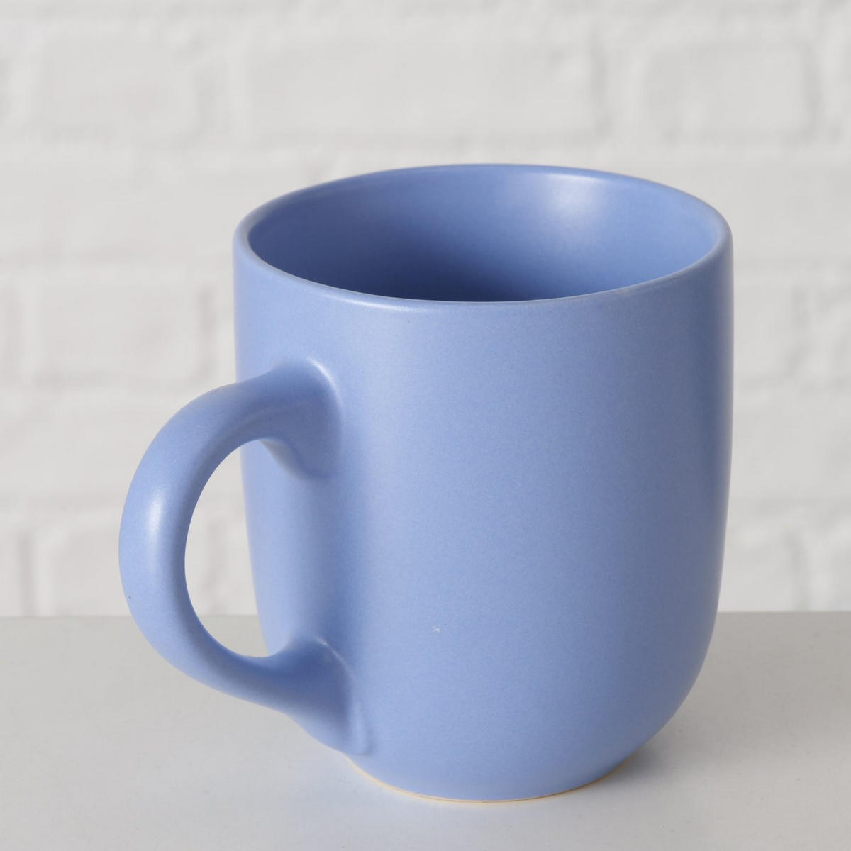 BECHER Pastell Blau 300 ml 8,5/8,5/9,5 cm - Blau, Keramik (0.3L) - Boltze Home