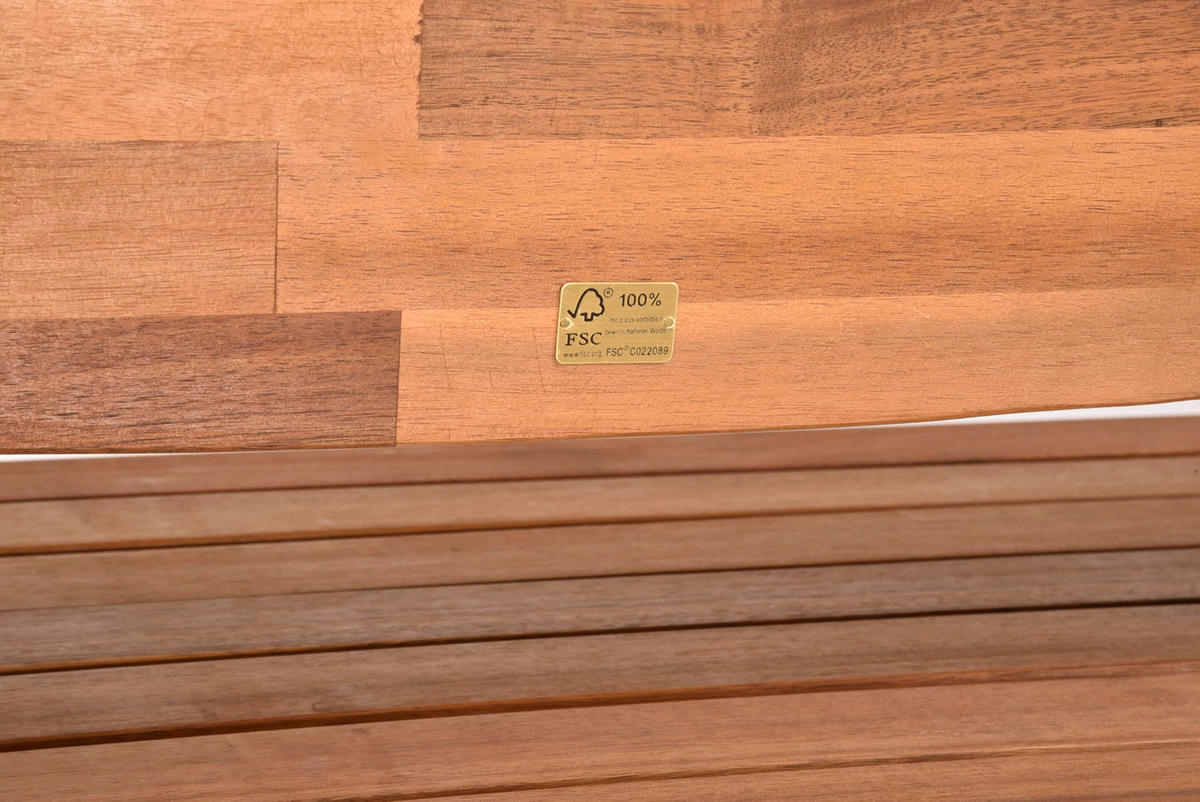 GARTENBANK Havana Terrassenbank - Braun, Holz (140/90/66cm) - DELUKE