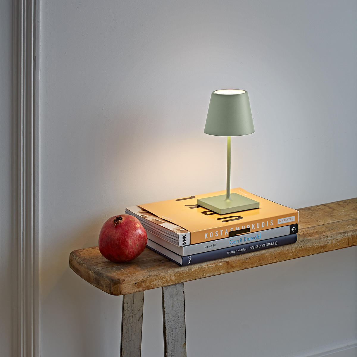 LED Akku-Tischlampe, Nuindie mini 3.0 salbeigrün - Grün, Metall (25/10/25cm) - Sigor