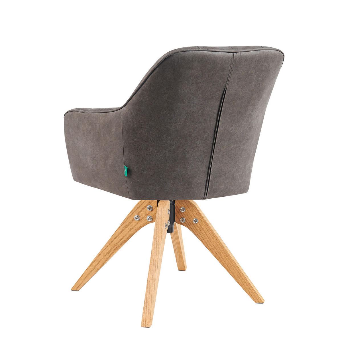ARMLEHNSTUHL Mika-Noah - Honigeiche/Taupe, Eichenholz/Holz (60/87/65cm) - DUBI Möbel