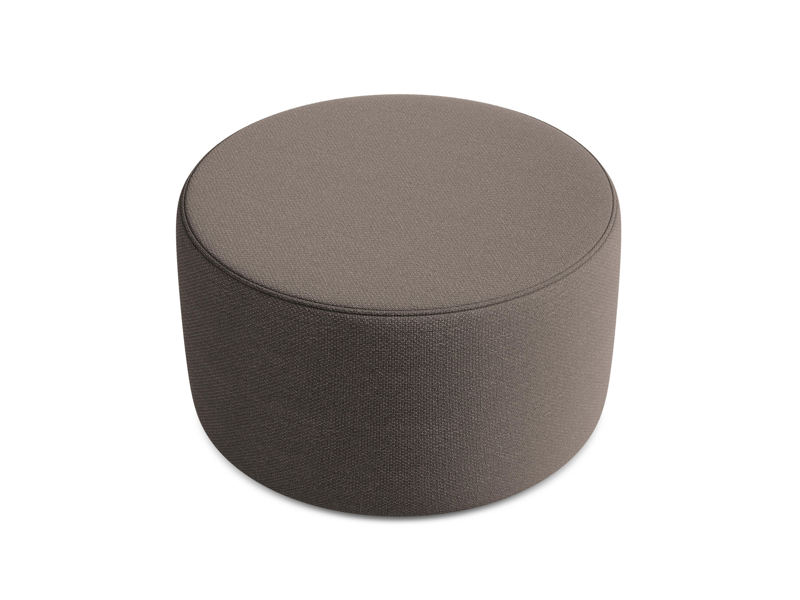 POUF Bouclé Stoff Braun - Schwarz/Braun, Kunststoff/Textil (81/46/81cm) - Makamii