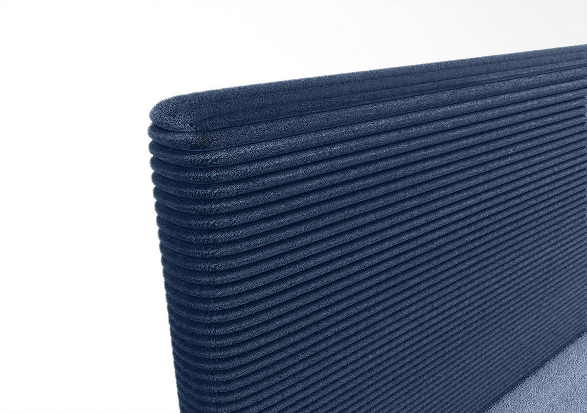BOXBETT NARA mit Matratze H3, Bonell und Topper 140x200 POSO 05 - Dunkelblau, Textil (140/200cm) - Bedante