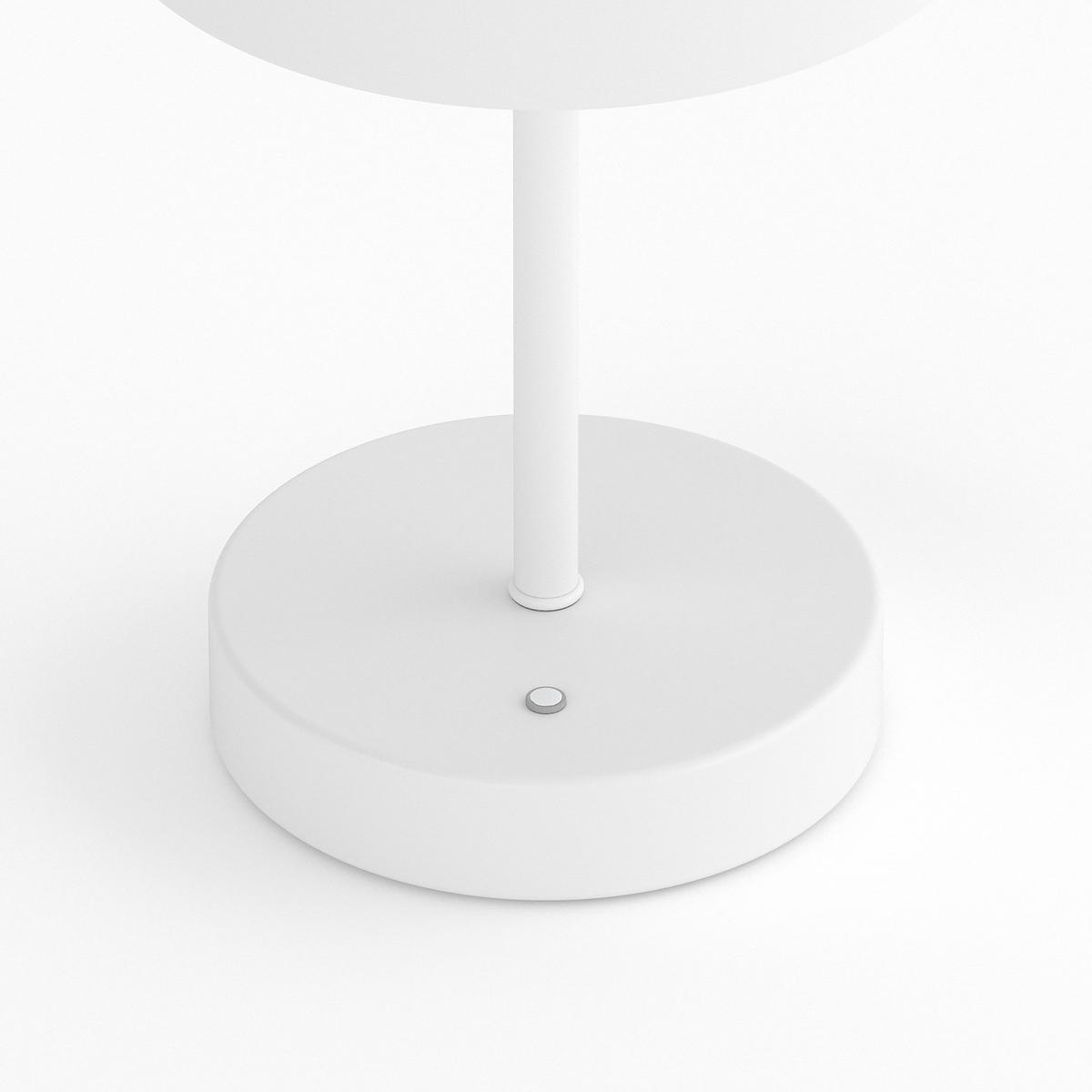 AKKU-TISCHLEUCHTE - Eisen / Kunststoff - Dimmbar - Weiß, Metall (13/13/25cm) - home24