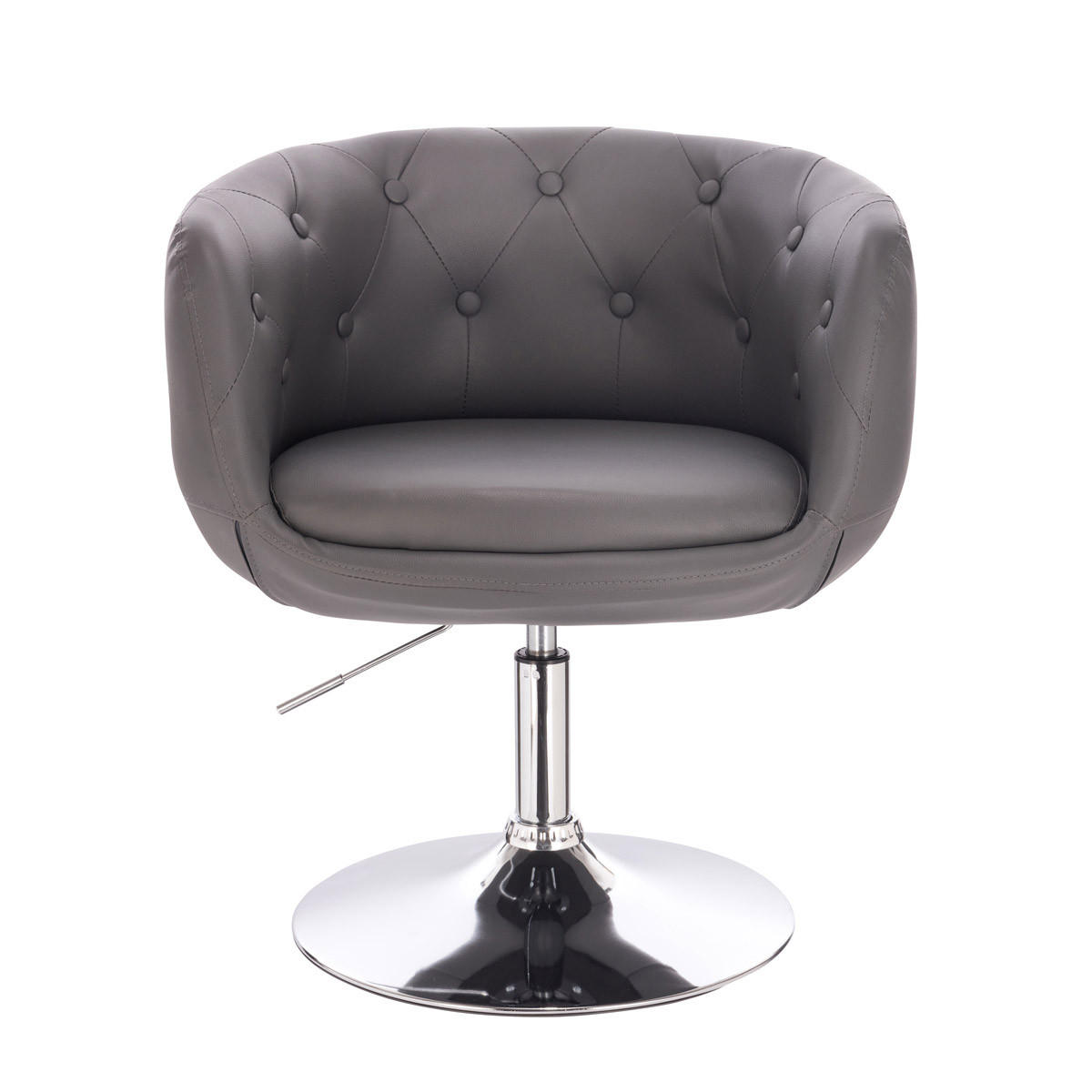 COCKTAILSESSEL PANAMA Kunstleder Grau - Silberfarben/Grau, Textil (55/78/61cm) - SVITA