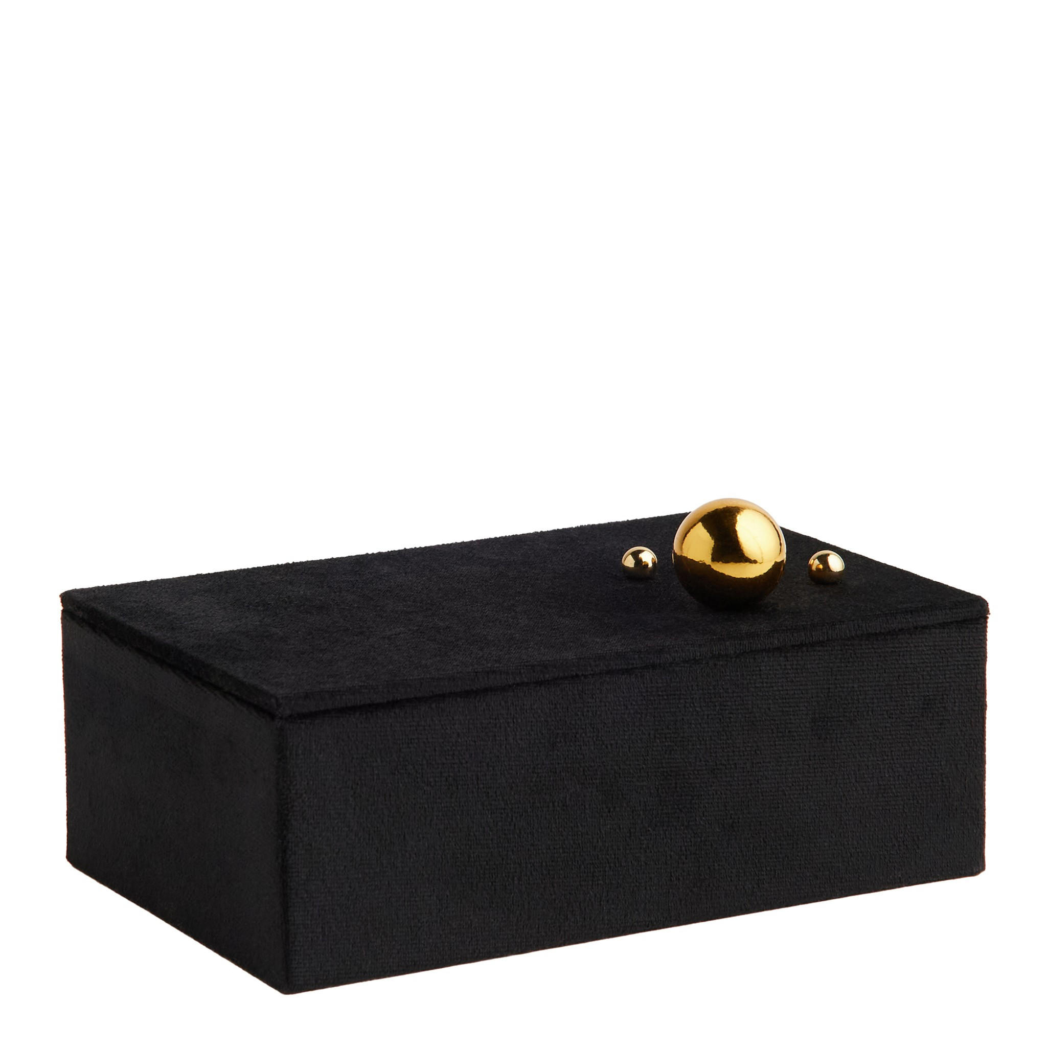 SCHMUCKKÄSTCHEN Breta - Schwarz, Textil (21/10.5/13.5cm) - home&you