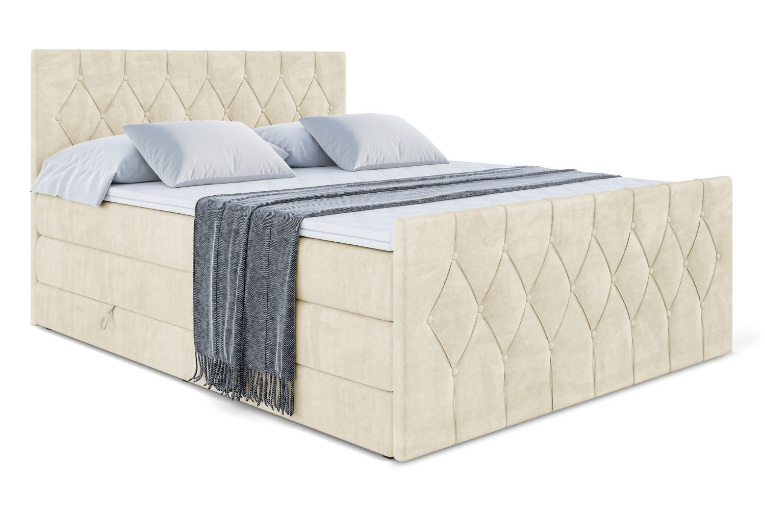 Altdecor Boxspringbett Beige 180x200 cm