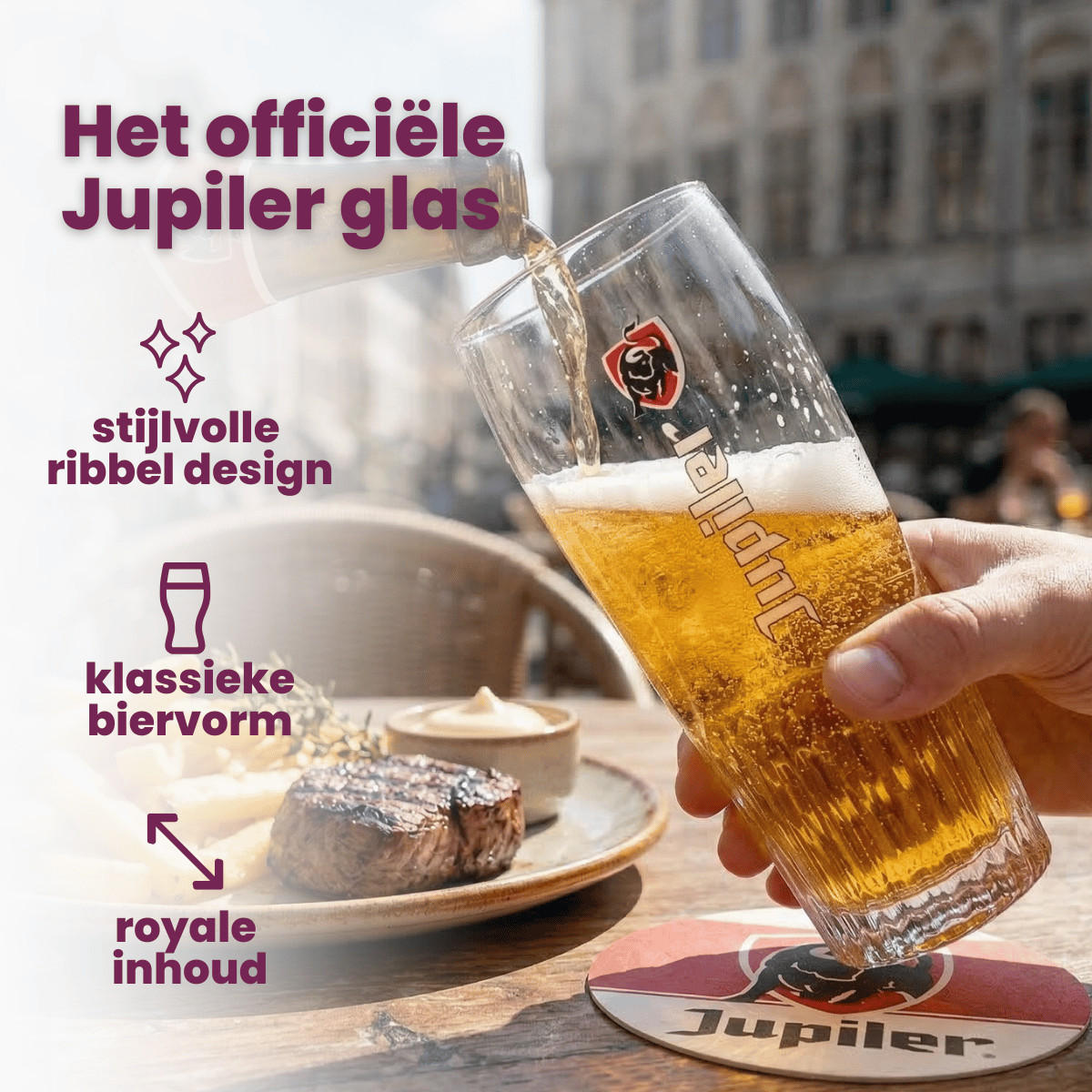 BIERGLAS 330 ml - 6 Stück - Transparent, Glas (0.33L) - Jupiler