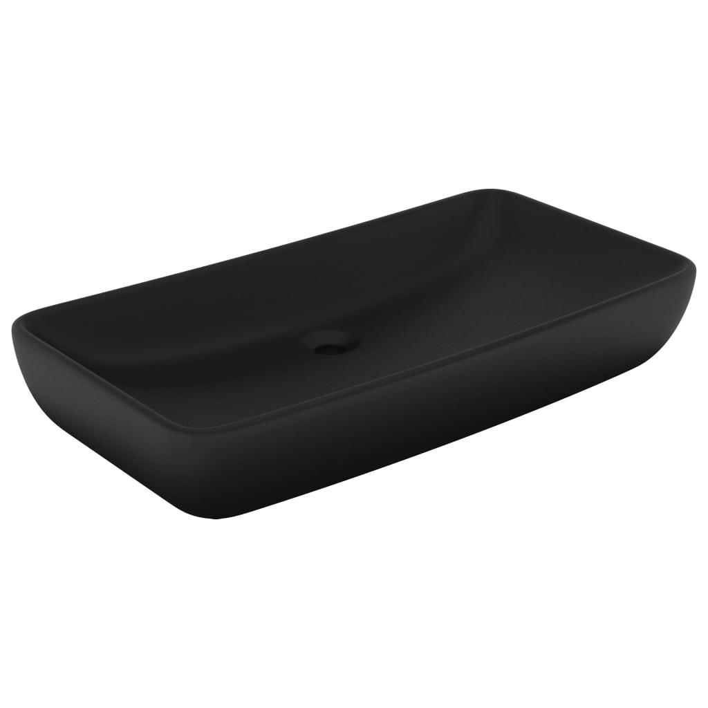 WASCHBECKEN Langley 71/38/13.5 cm - Schwarz, Keramik (71/13.5/38cm) - Nettlife