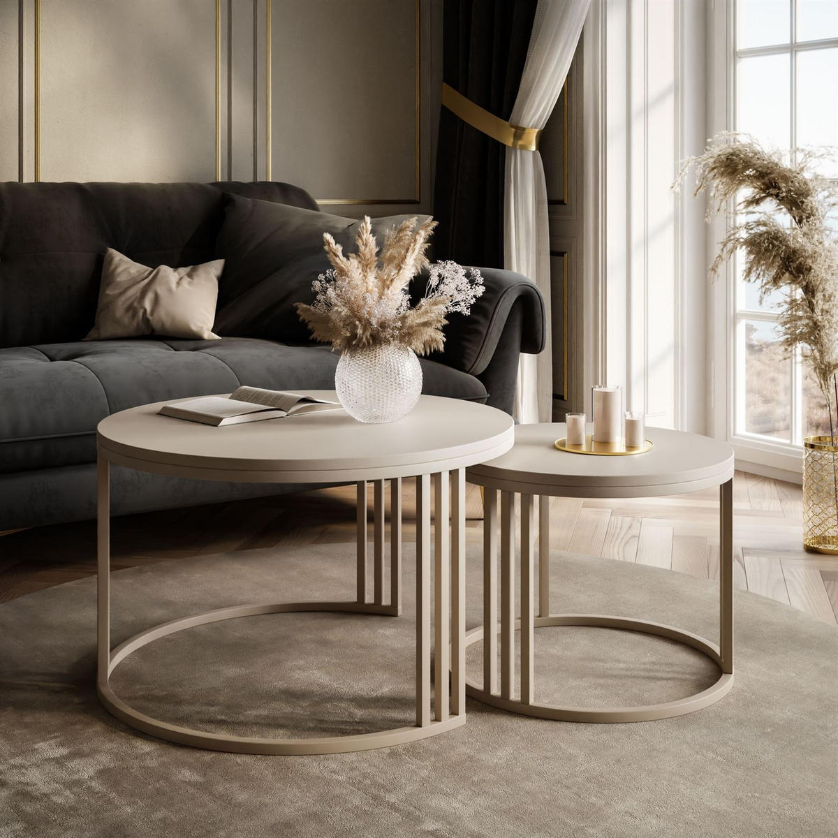 COUCHTISCH LORI 2in1 KASCHMIR MAT - Kaschmir, Holzwerkstoff (70/70/49cm) - Lookway