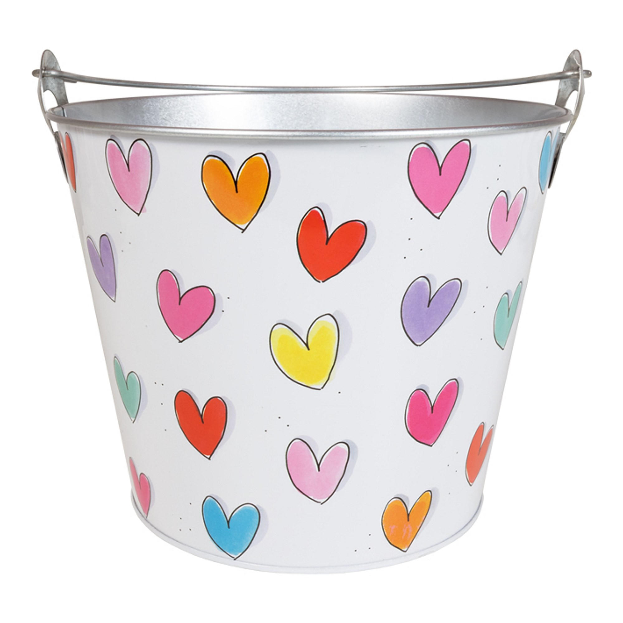 EISKÜBEL Herzen in Bunt - 24 x 21,5cm - Multicolor, Metall (24/21.4cm) - Blond Amsterdam