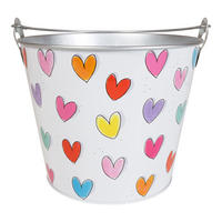 EISKÜBEL Herzen in Bunt - 24 x 21,5cm - Multicolor, Metall (24/21.4cm) - Blond Amsterdam