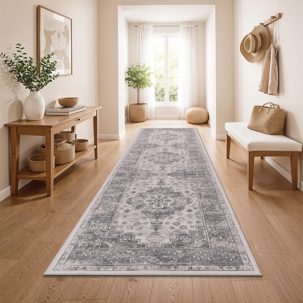 KURZFLORTEPPICH 80/300 cm Semer 426 - Grau, Textil (80/300cm) - Paco Home