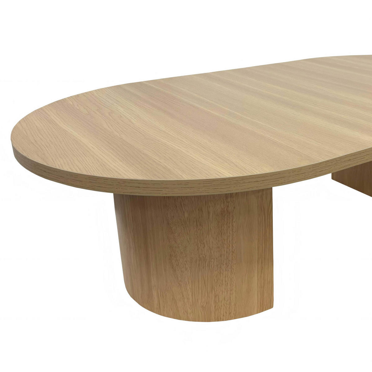 COUCHTISCH, helles Holzeffekt - Beige, Holz (120/70/35cm) - Oviala