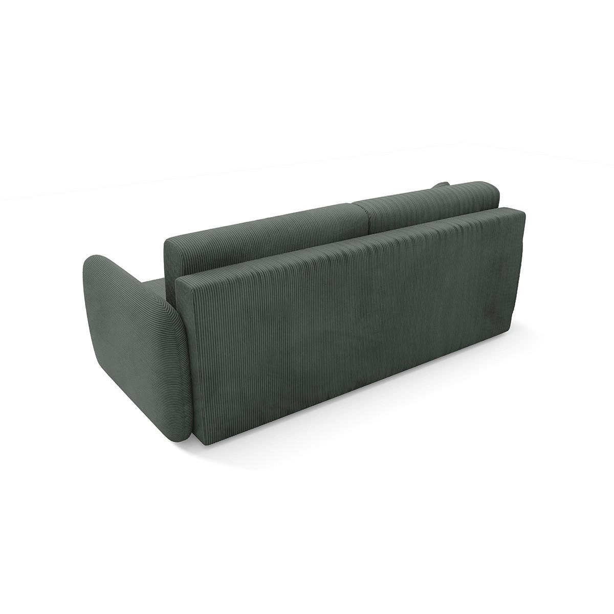 SOFA Dora 3 Sitzplätze Dunkelgrau - Grau, Holz (233/92/110cm) - Petits-meubles