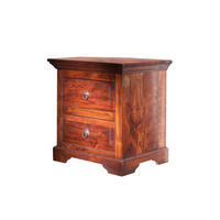 NACHTTISCH Akazie 52x40x54 nougat lackiert OXFORD #905 - Dunkelbraun, Holz (52/54/40cm) - Massivmoebel24