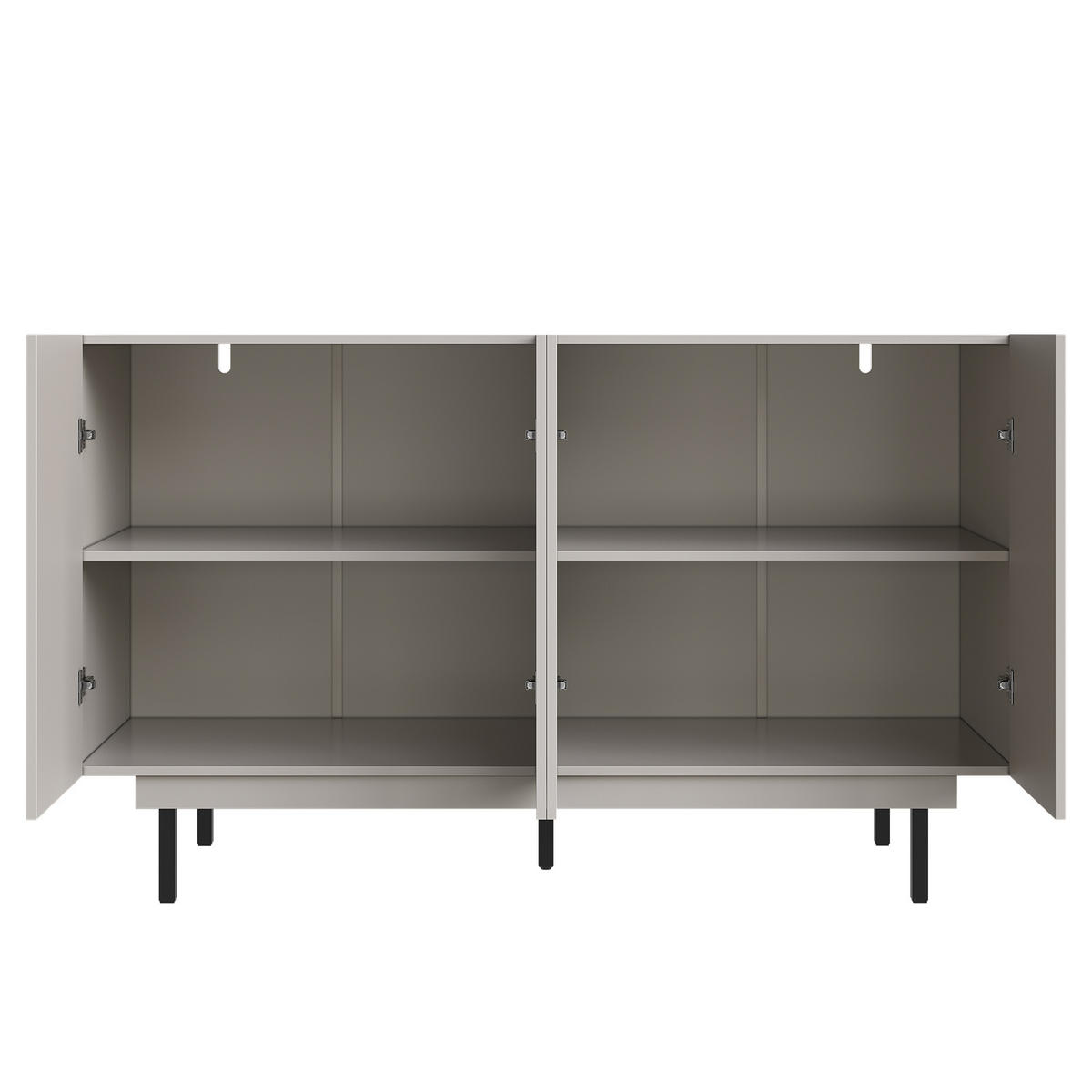 SIDEBOARD mit 4 Türen und verstellbaren Regalen, 140/38.5/82.5cm - Grau, Holzwerkstoff (140/82.5/38.5cm) - Urban Meuble