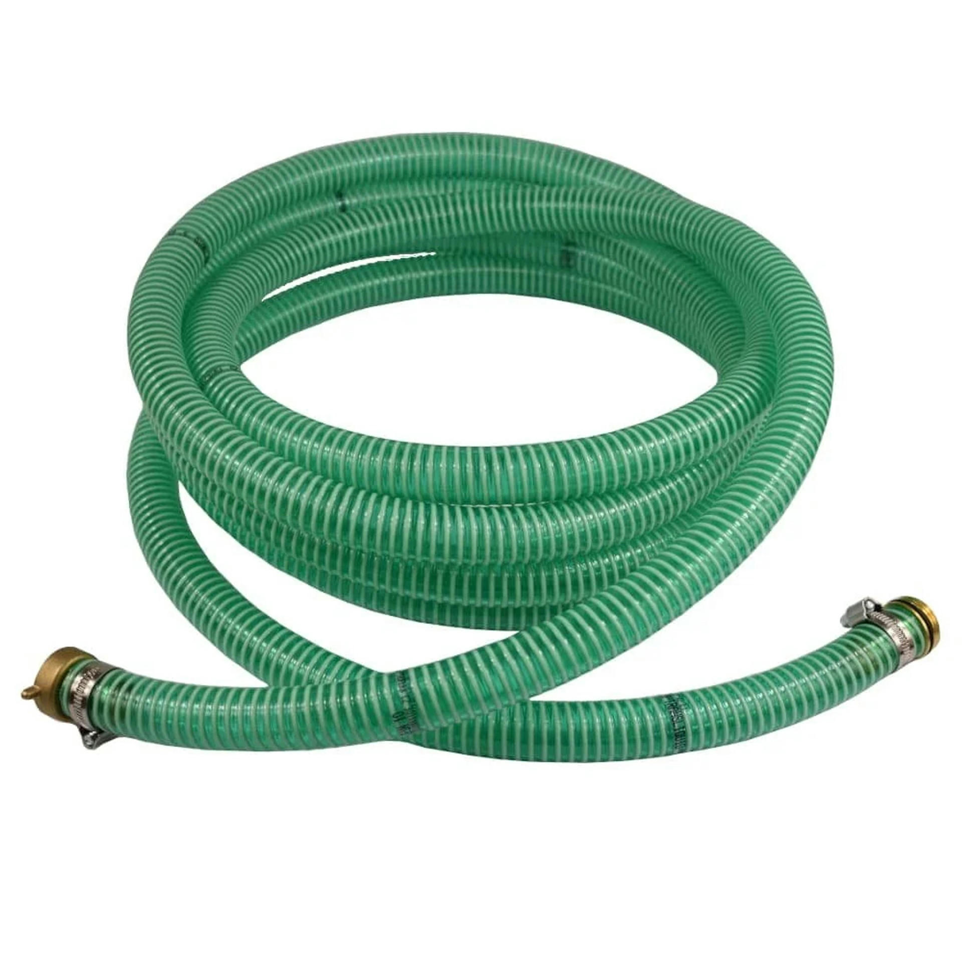 1'/25MM Saug- + Druckschlauch mit 1' AG Schlauchtülle IG 2/3 Verschraubung 3m - Ahornfarben, Kunststoff (10/1/10cm) - KLASEBO