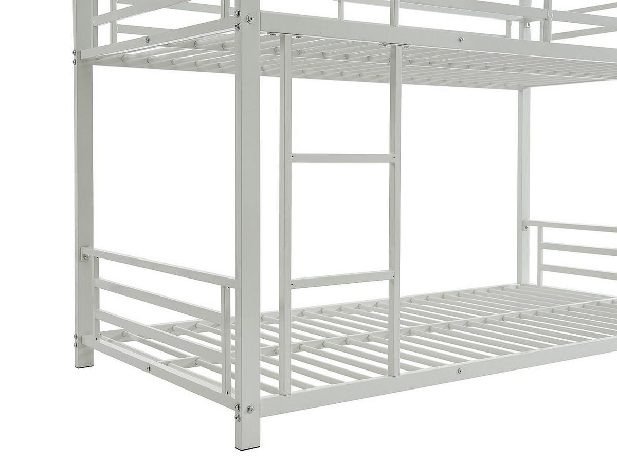 ETAGENBETT - 3 Personen - 3 x 90 x 190 cm - Metall - Weiß - ELOUAN III - Weiß, Metall - Vente-Unique